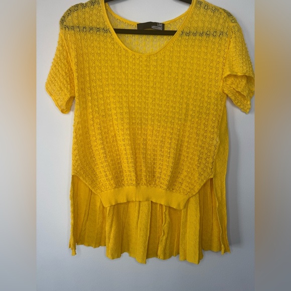 Love Moschino Tops - Love Moschino Asymmetrical Knit T-Shirt – Size 6